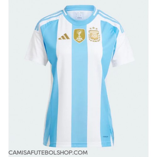 Camisa de time de futebol Argentina Replicas 1º Equipamento Feminina Copa America 2024 Manga Curta